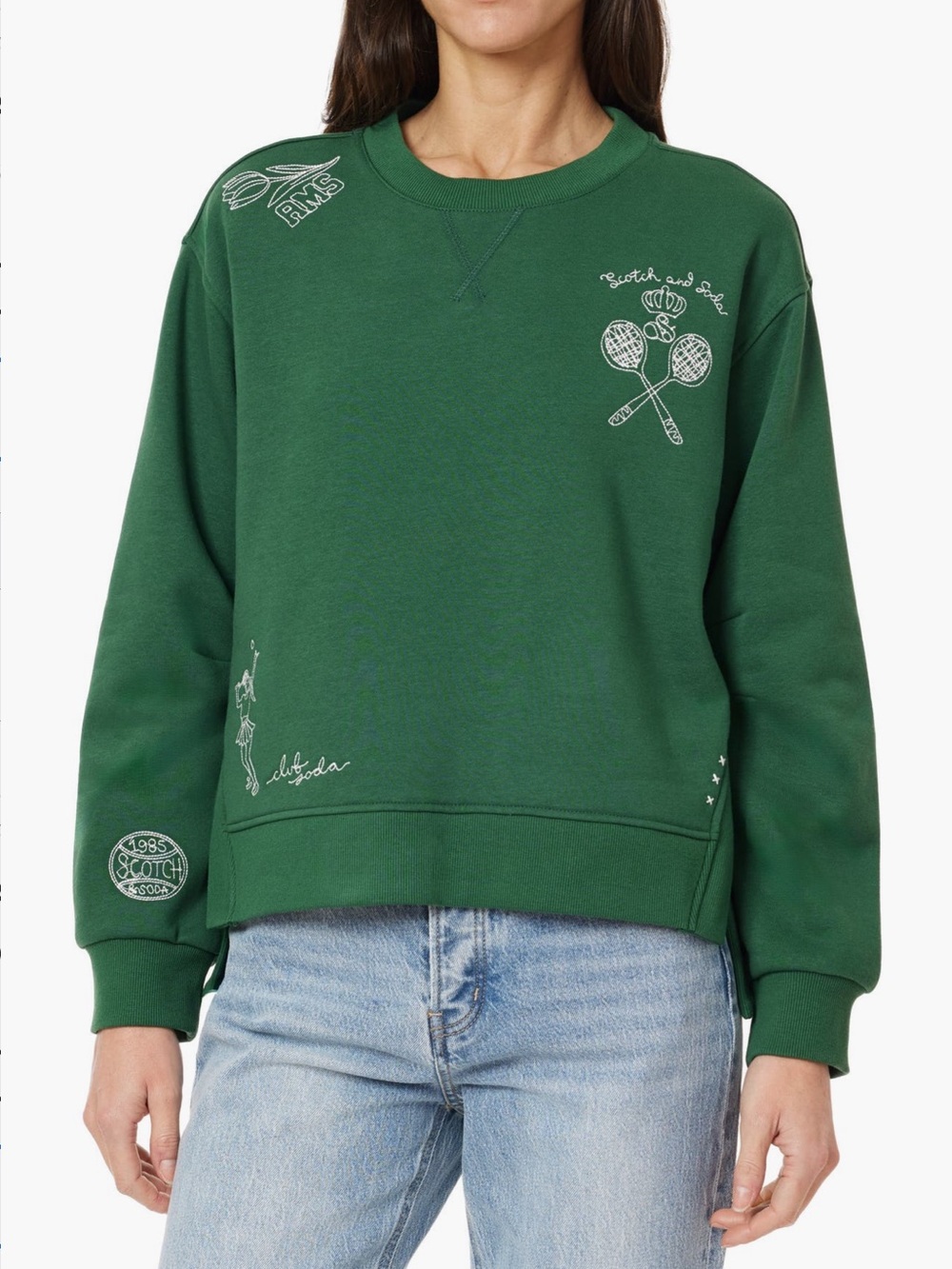 Scotch & Soda Tennis Embroidered Sweatshirt